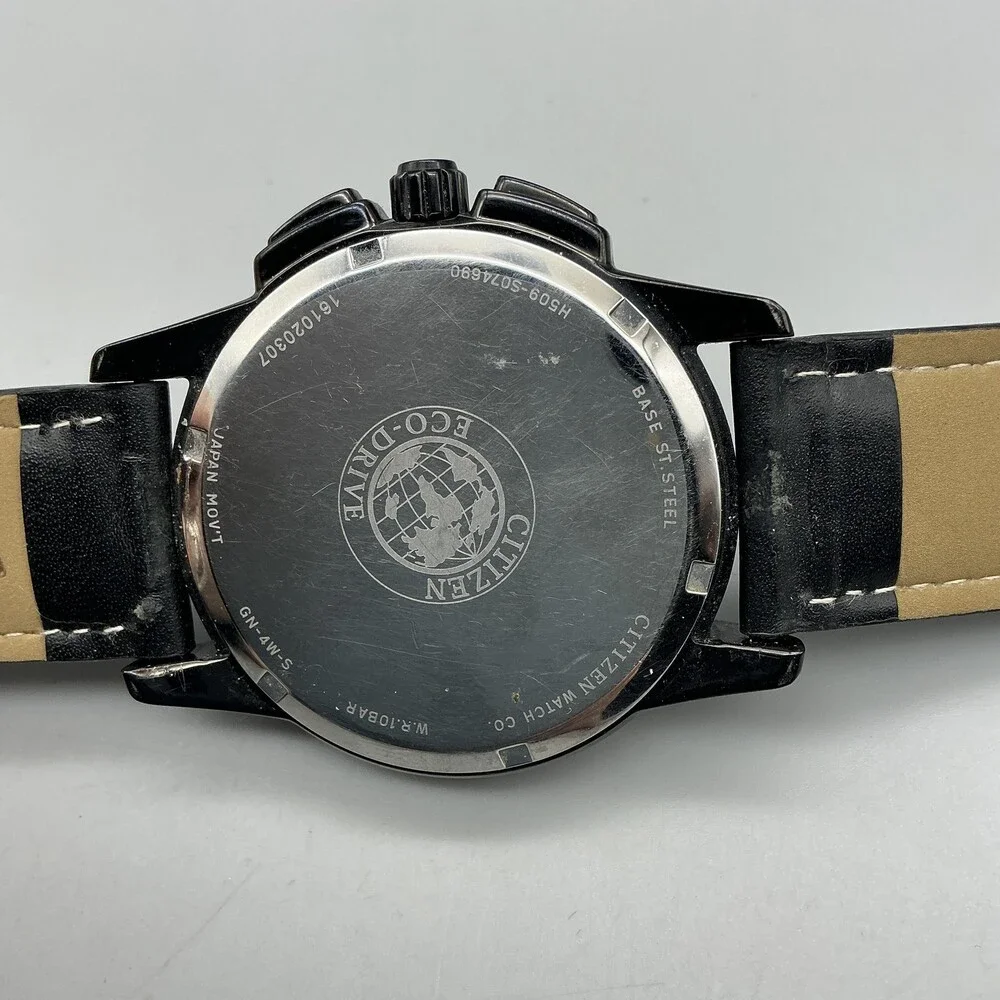 Citizen Eco-Drive H509-S074690 Mens Watch 44mm Black Dial Chronograph Date